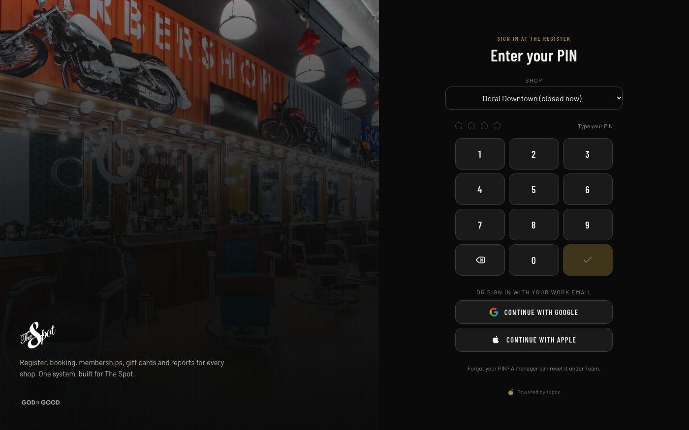 The Spot Barbershop: Register and owner reports