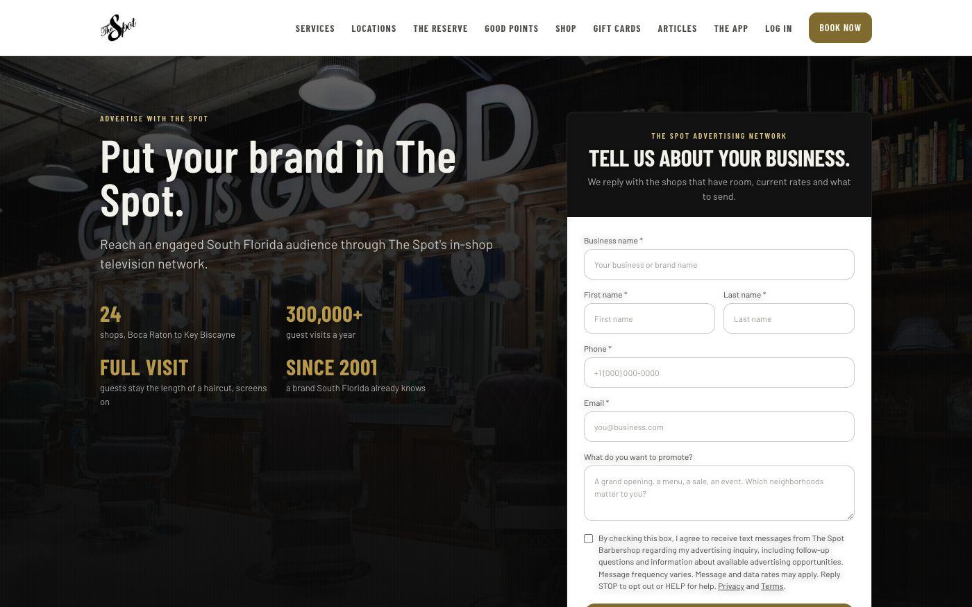 The Spot Barbershop: In-shop TV ad network