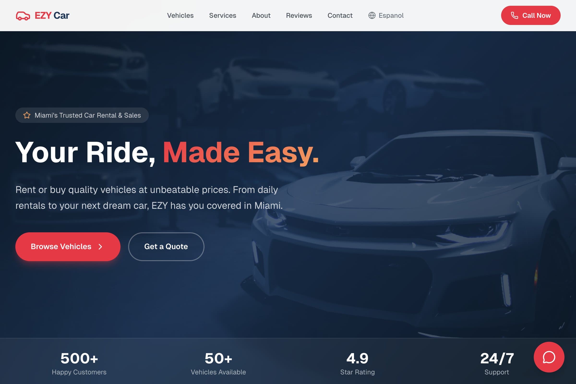 EZY Car website