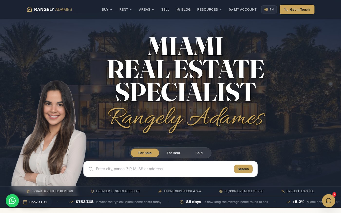Rangely Adames Real Estate screenshot